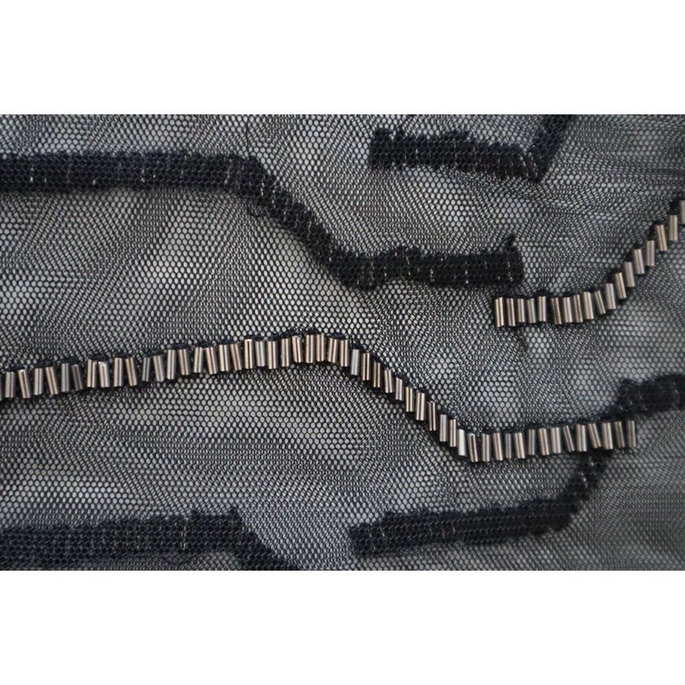 Chan Luu Women's Sz XS/Small Black Sheer Beaded Tank Top Cami - Picture 4 of 6